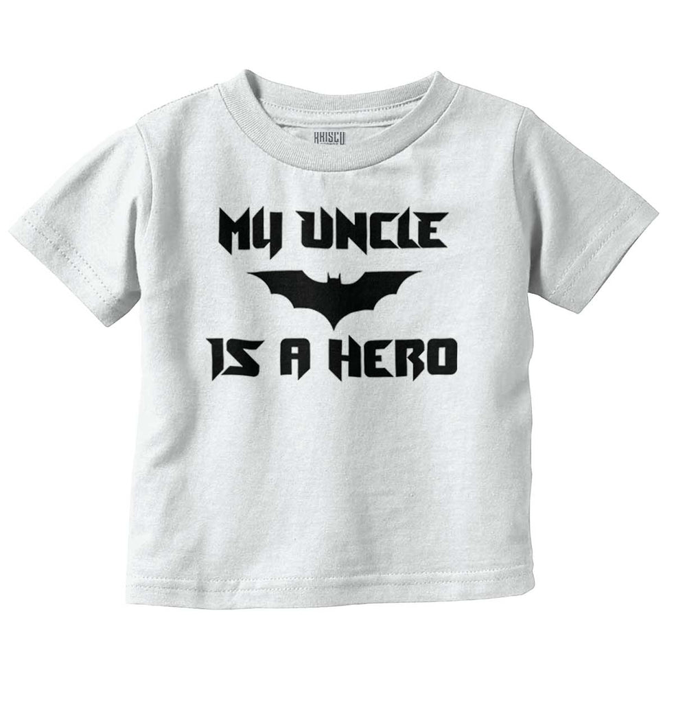 Uncle Is Bat Hero Infant Toddler T Shirt-Direct To Garment Print-Brisco Baby