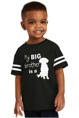 Brother is a Dog Toddler Football Jersey Tee-Direct To Garment Print-Brisco Baby