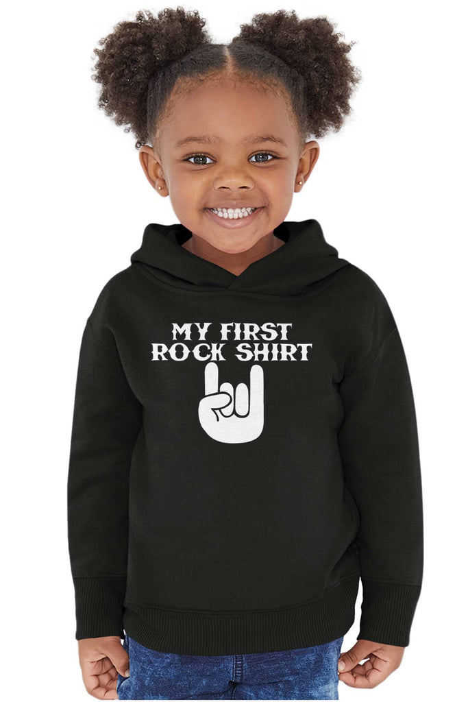 Rock Shirt Toddler Pullover Hoodie-Direct To Garment Print-Brisco Baby