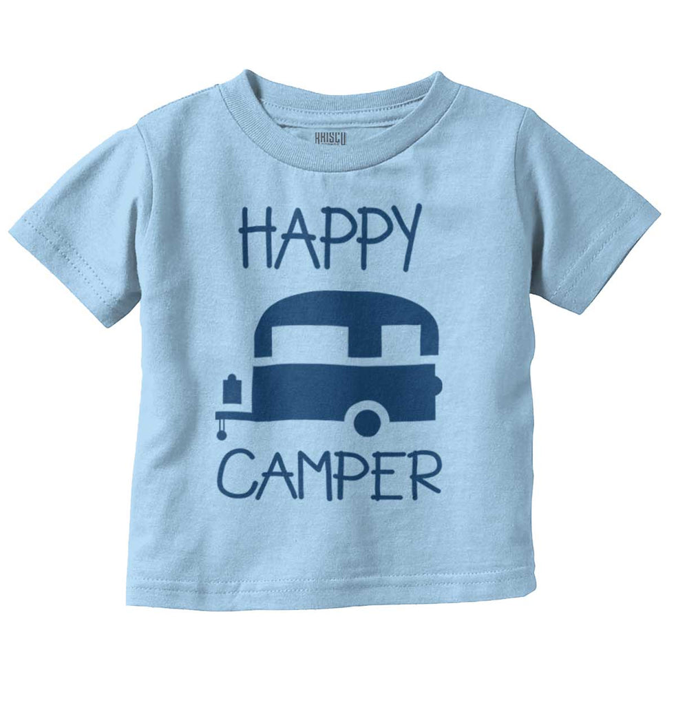 Happy Camper Infant Toddler T Shirt-Direct To Garment Print-Brisco Baby