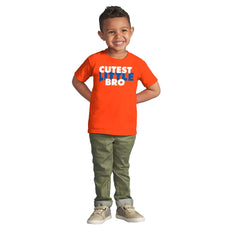 Cutest Little Bro Infant Toddler T Shirt-Direct To Garment Print-Brisco Baby