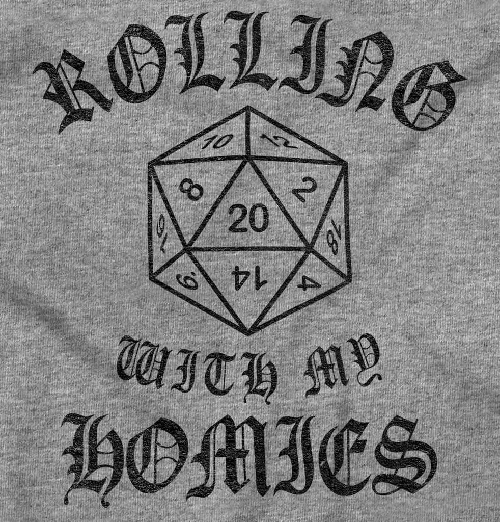 Rolling With My Homies Dungeons Infant Toddler T Shirt-Direct To Garment Print-Brisco Baby