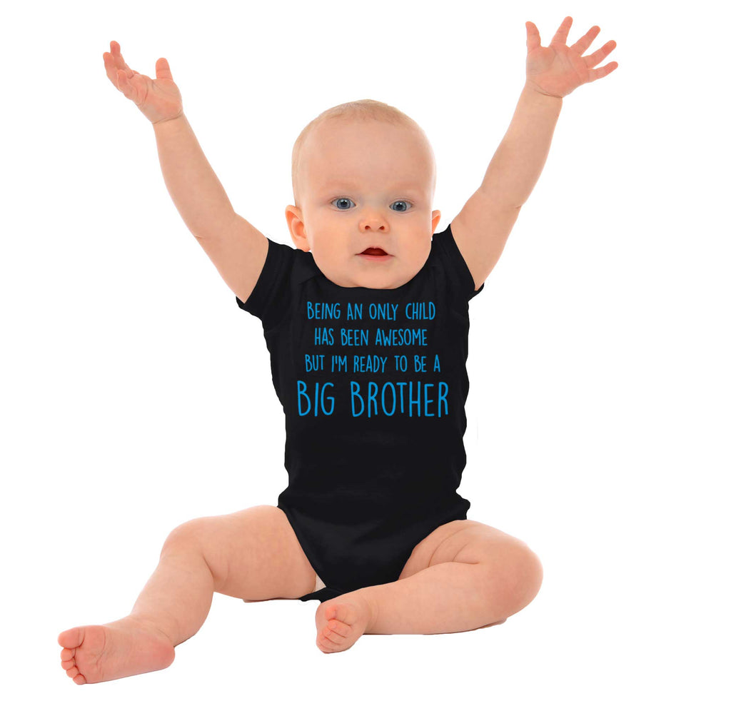 Ready To Be A Big Brother Romper Bodysuit-Direct To Garment Print-Brisco Baby