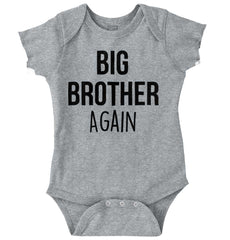 Big Brother Again Romper Bodysuit-Direct To Garment Print-Brisco Baby