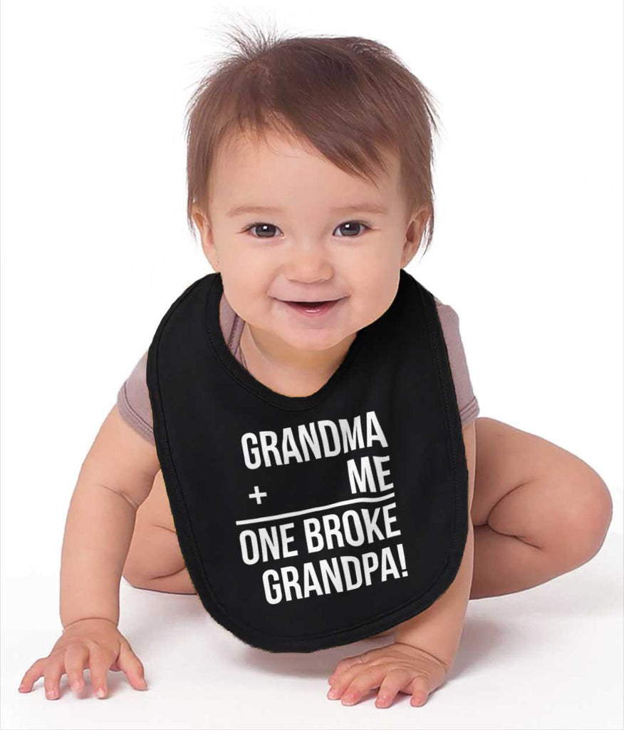 One Broke Grandpa Infant Baby Bib-Direct To Garment Print-Brisco Baby