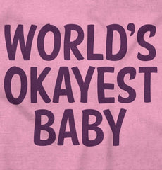 Okayest Baby Romper Bodysuit-Direct To Garment Print-Brisco Baby