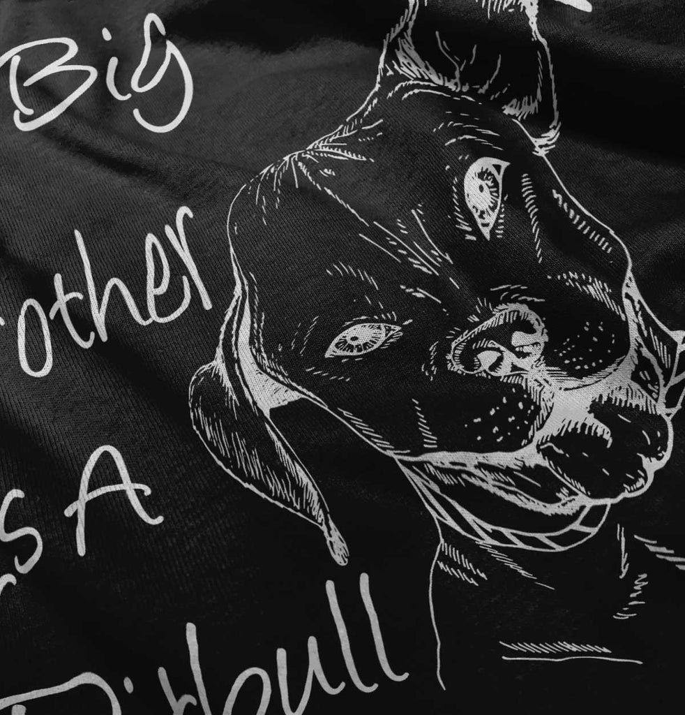 Brother is a Pitbull Romper Bodysuit-Direct To Garment Print-Brisco Baby