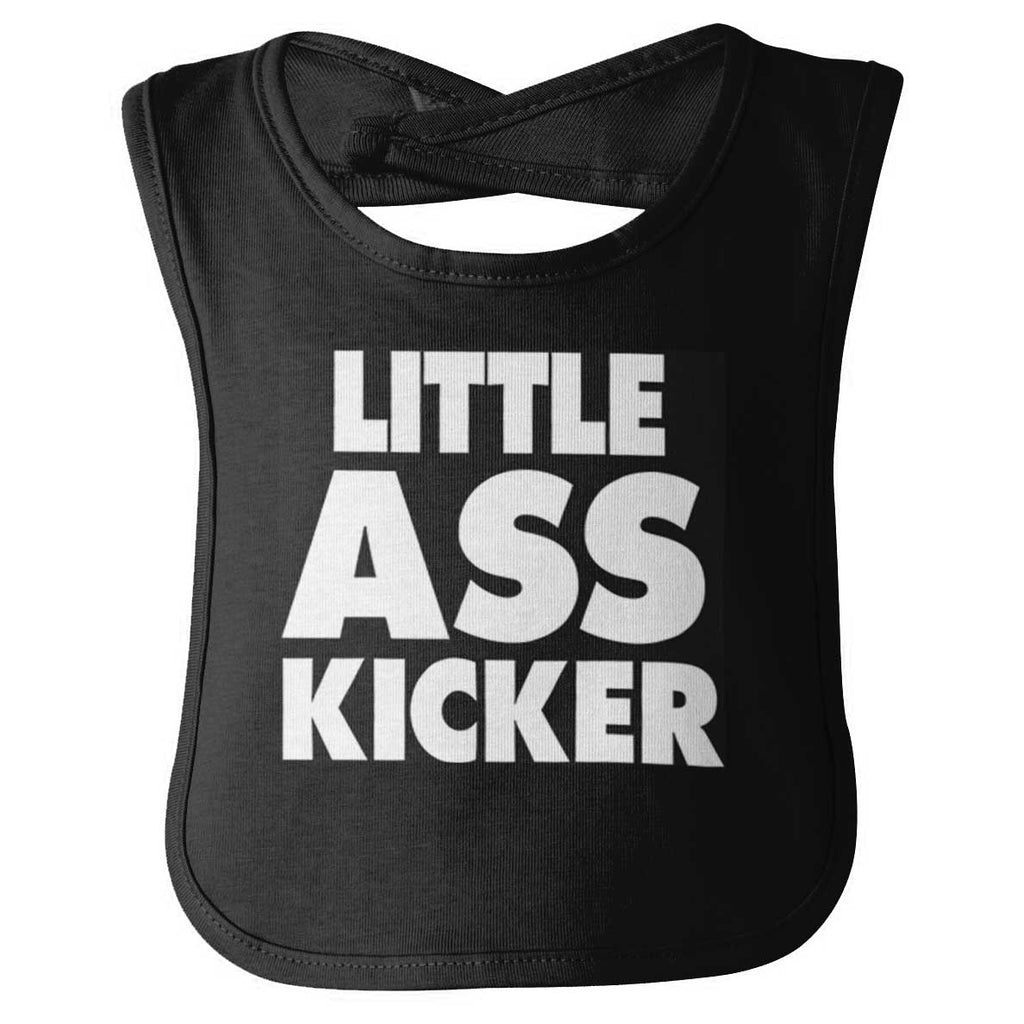 Little Ass Kicker Infant Baby Bib-Direct To Garment Print-Brisco Baby