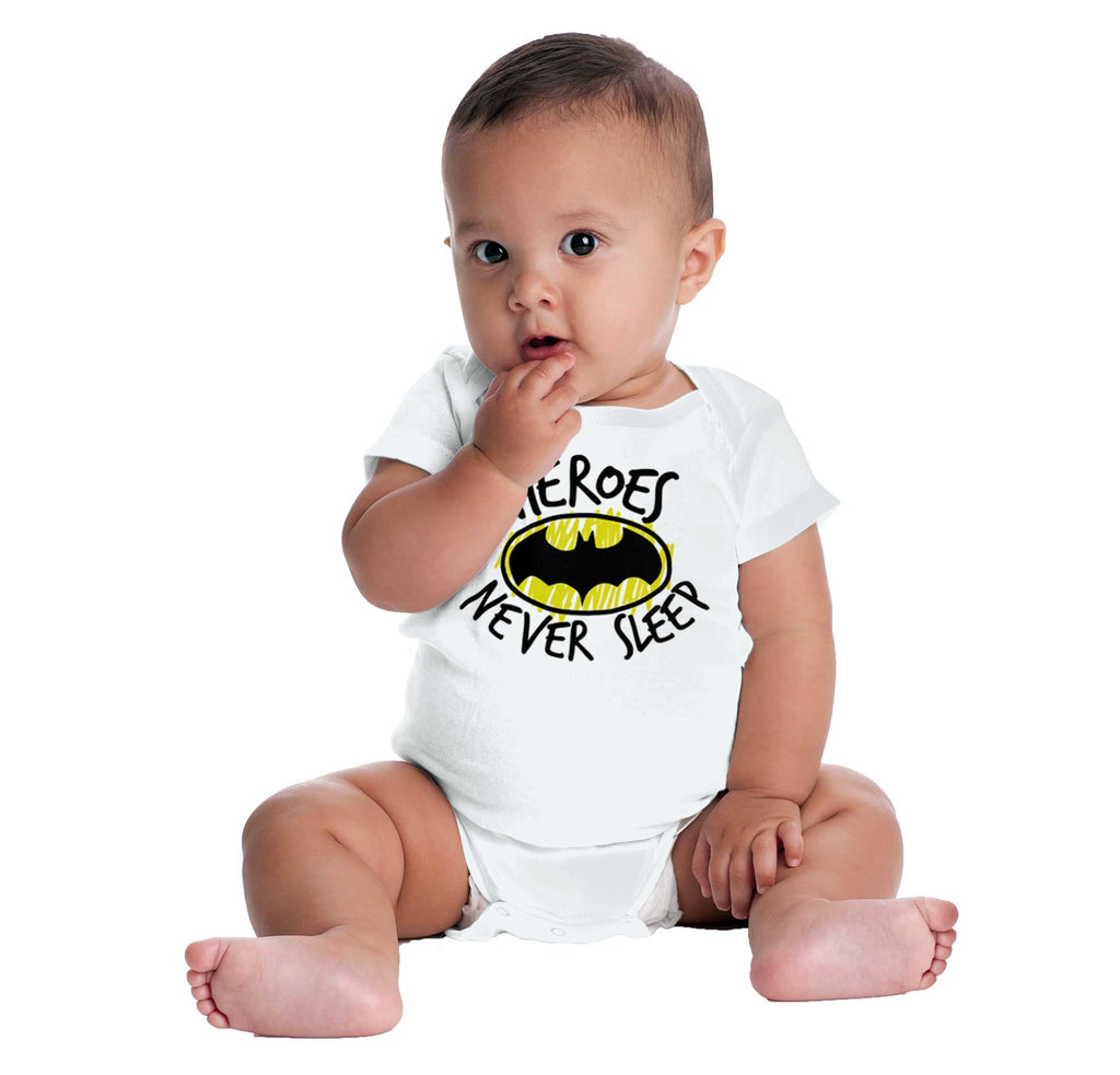 Heroes Never Sleep Romper Bodysuit-Direct To Garment Print-Brisco Baby