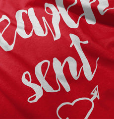 Heaven Sent Ringer Romper Bodysuit-Direct To Garment Print-Brisco Baby