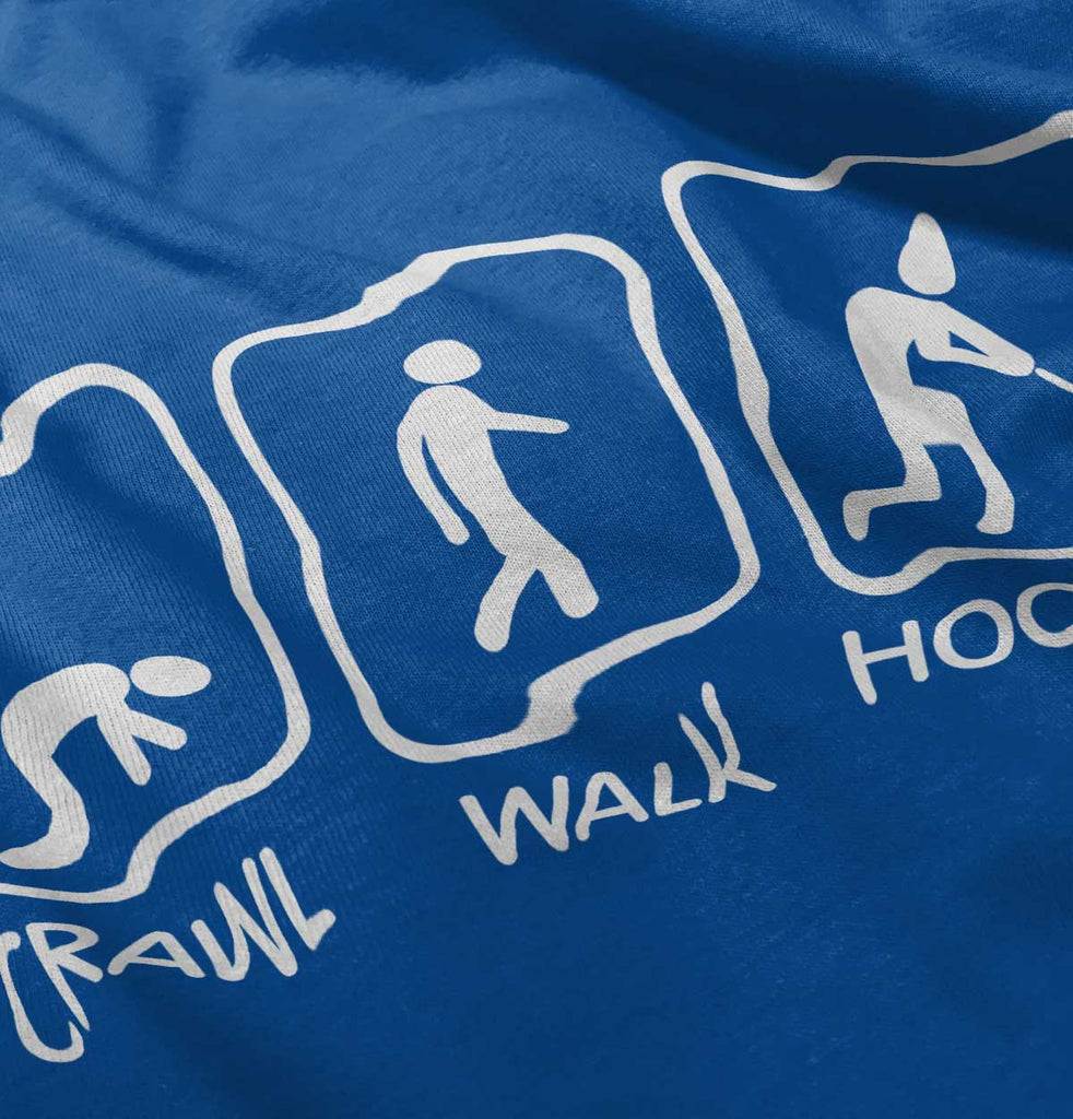 Crawl Walk Hockey Solid Baby Pajama Top-Direct To Garment Print-Brisco Baby