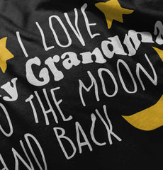 Grandma To Moon And Back Infant Baby Bib-Direct To Garment Print-Brisco Baby
