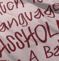 Watch The Language Toddler Ruffled Trim T-Shirt-Direct To Garment Print-Brisco Baby