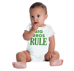 Big Bros Rule Romper Bodysuit-Direct To Garment Print-Brisco Baby