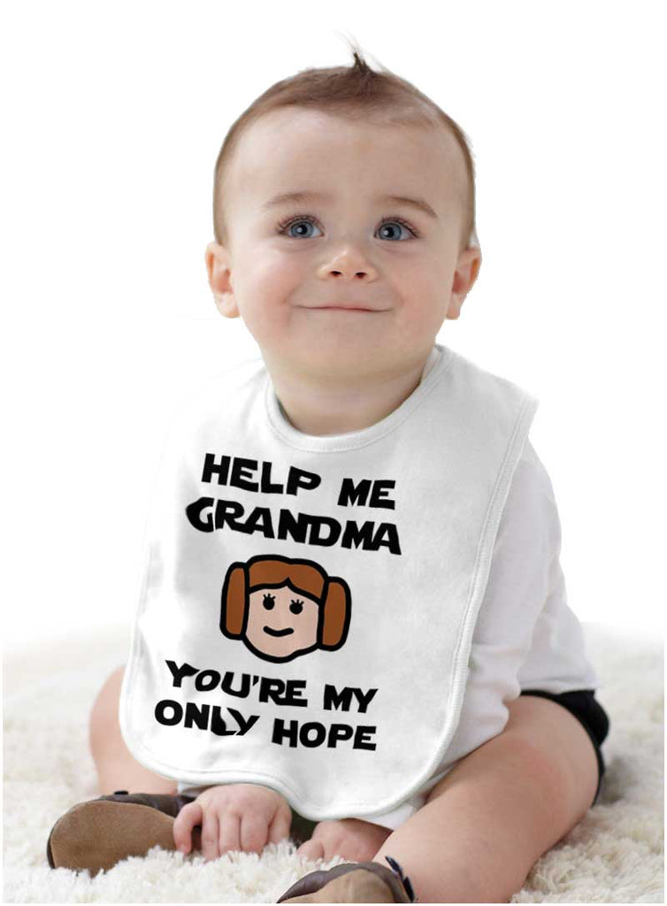 Grandma My Only Hope Infant Baby Bib-Direct To Garment Print-Brisco Baby