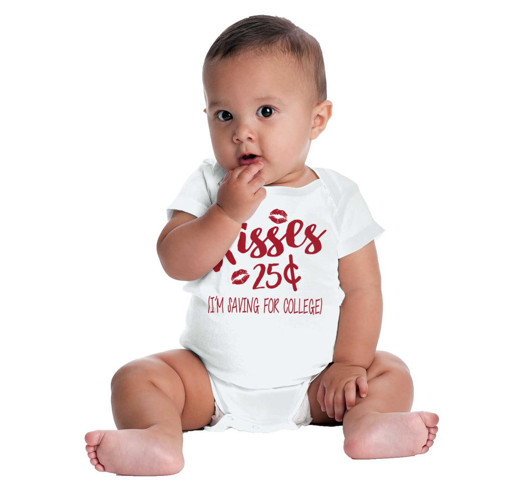Kisses 25 Cents Romper Bodysuit-Direct To Garment Print-Brisco Baby