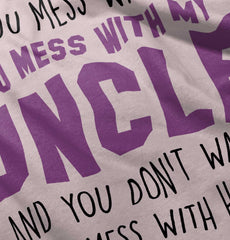 Mess With My Uncle Solid Baby Infant Dress-Direct To Garment Print-Brisco Baby