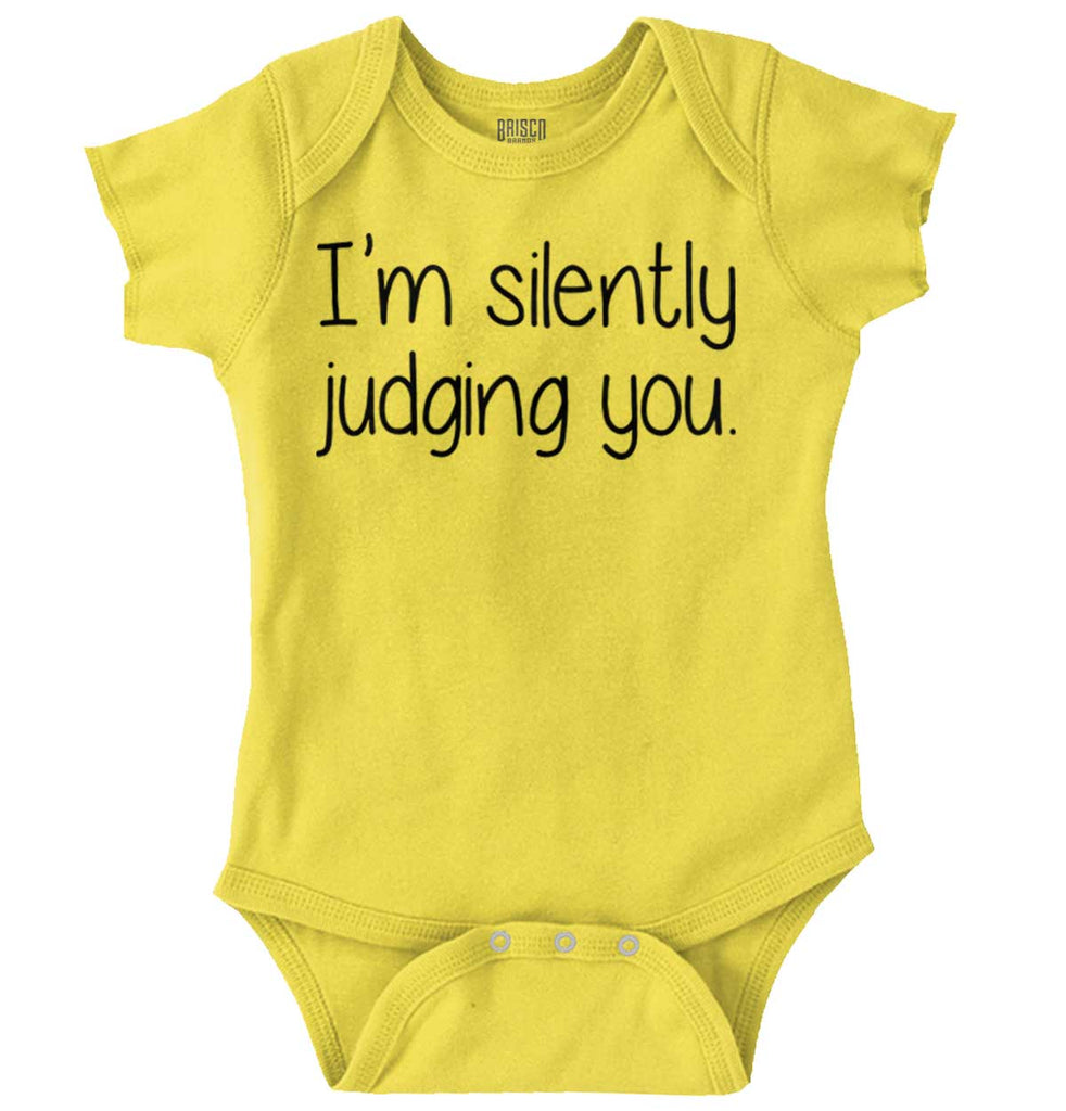 Silently Judging You Romper Bodysuit-Direct To Garment Print-Brisco Baby