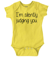 Silently Judging You Romper Bodysuit-Direct To Garment Print-Brisco Baby