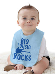 Big Cousin Rocks Infant Baby Bib-Direct To Garment Print-Brisco Baby