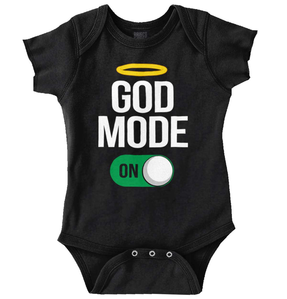 God Mode On Romper Bodysuit-Direct To Garment Print-Brisco Baby