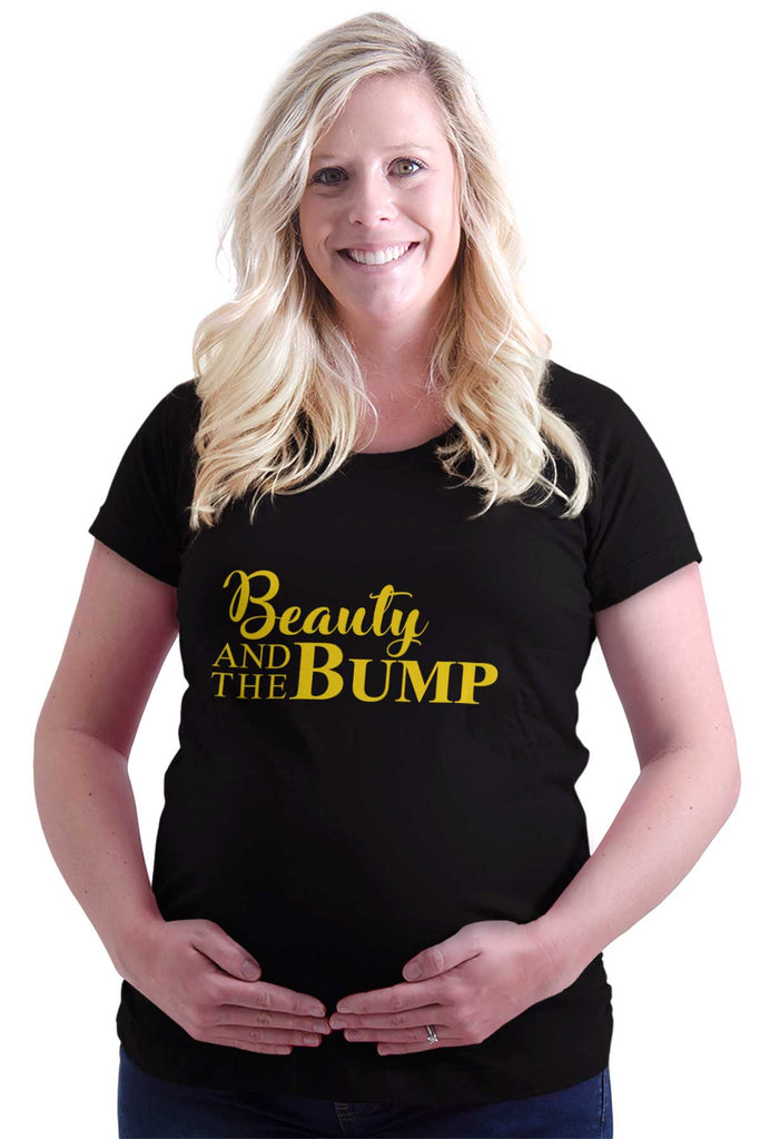 Beauty And The Bump Maternity T-Shirt-Direct To Garment Print-Brisco Baby