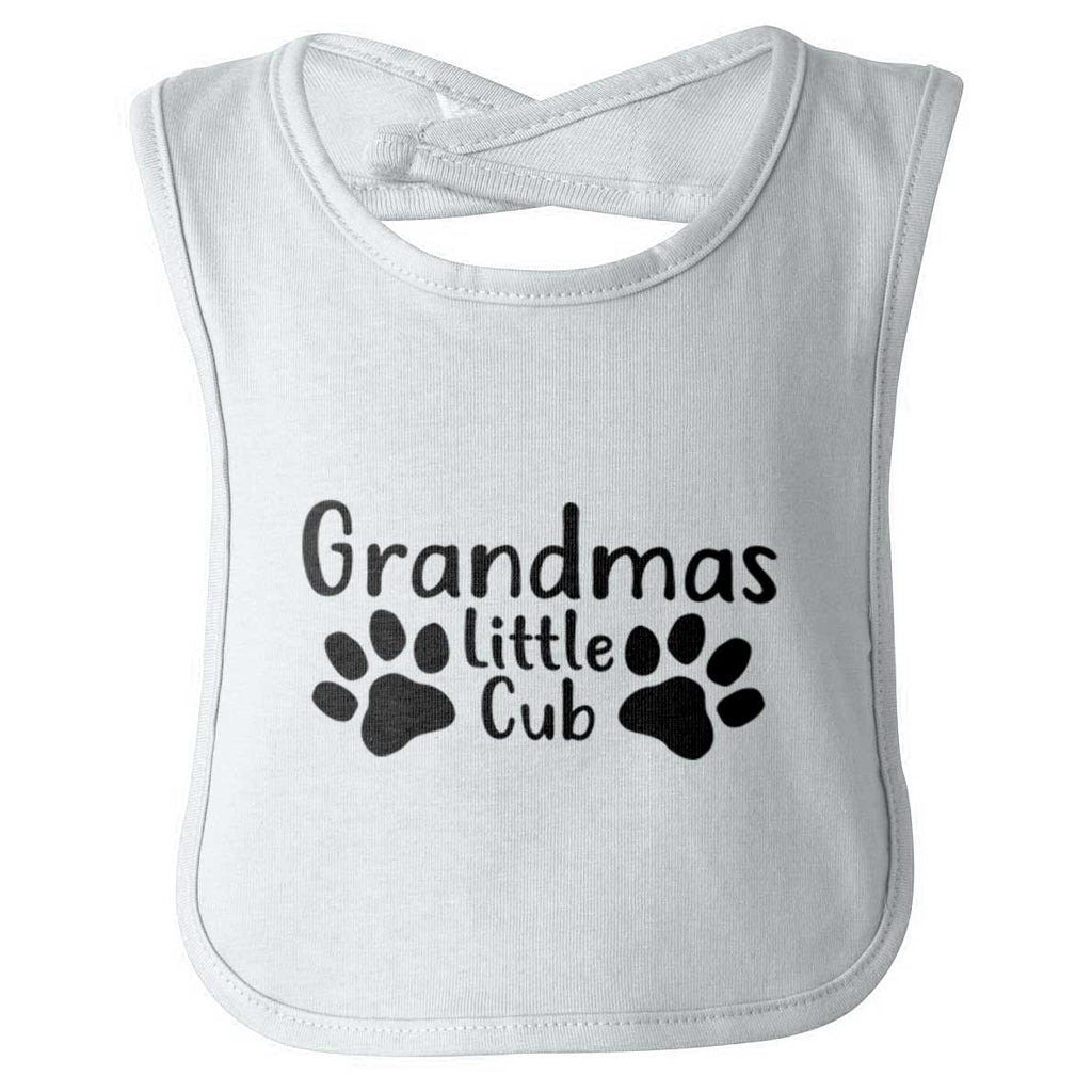 Granmda's Little Cub Infant Baby Bib-Direct To Garment Print-Brisco Baby