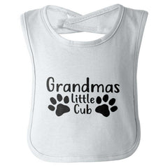 Granmda's Little Cub Infant Baby Bib-Direct To Garment Print-Brisco Baby