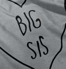 Big Sis Heart Romper Bodysuit-Direct To Garment Print-Brisco Baby