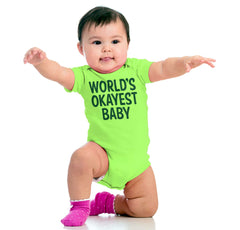 Okayest Baby Romper Bodysuit-Direct To Garment Print-Brisco Baby