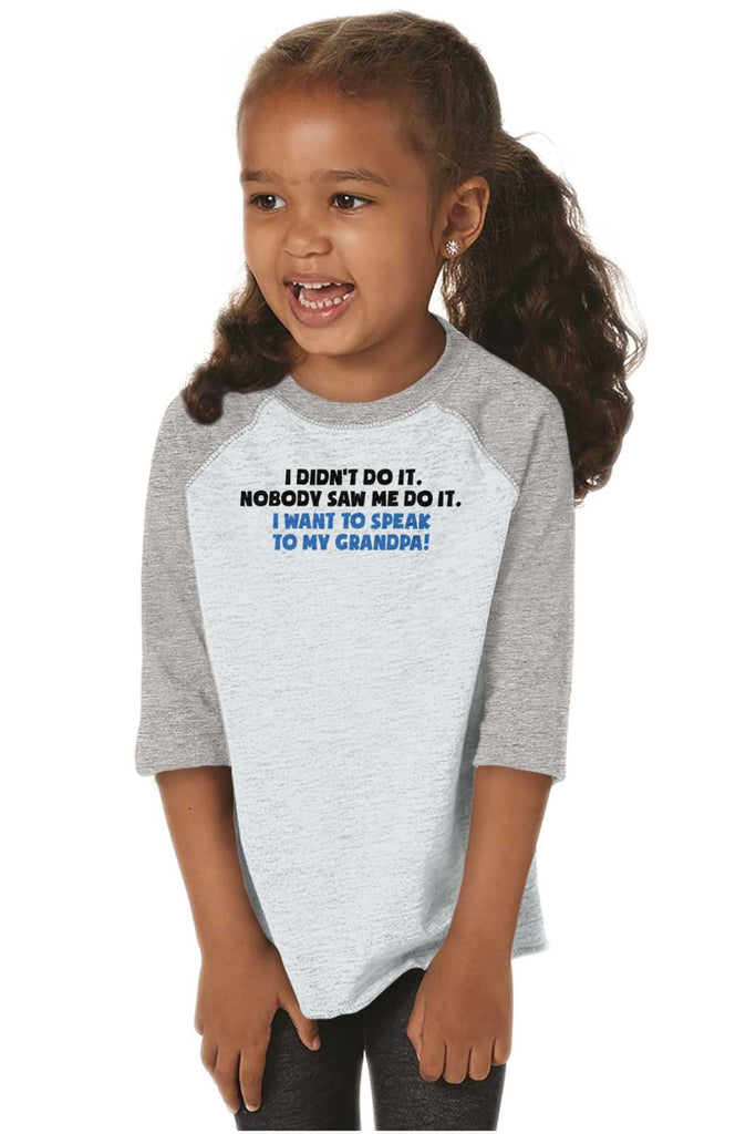 I Didn't Do It Toddler Baseball-Direct To Garment Print-Brisco Baby