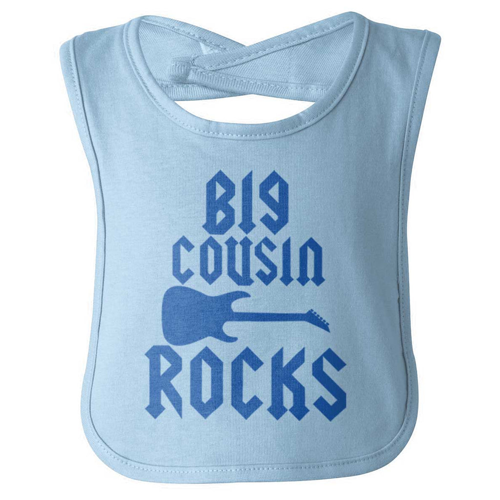 Big Cousin Rocks Infant Baby Bib-Direct To Garment Print-Brisco Baby
