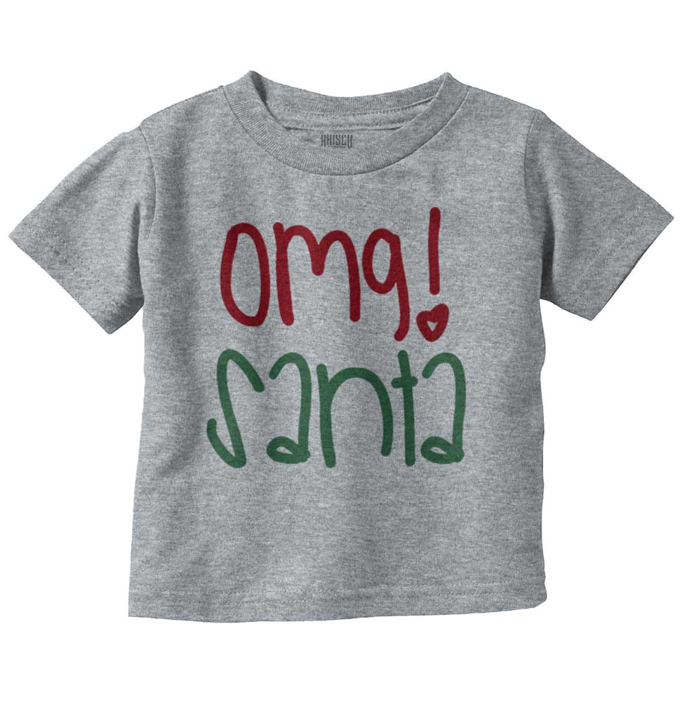OMG Santa Infant Toddler T Shirt-Direct To Garment Print-Brisco Baby