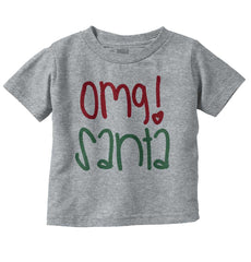 OMG Santa Infant Toddler T Shirt-Direct To Garment Print-Brisco Baby