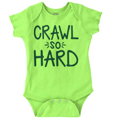 Crawl So Hard Romper Bodysuit-Direct To Garment Print-Brisco Baby