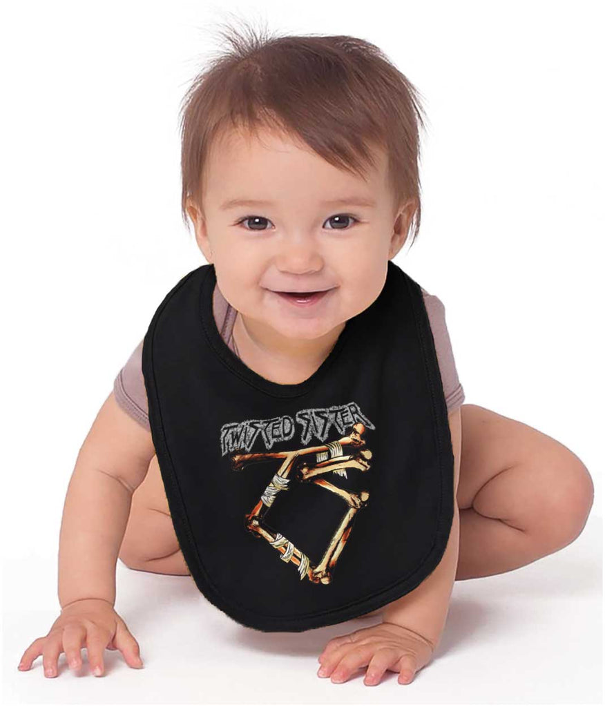 Twisted Sister Infant Baby Bib-Direct To Garment Print-Brisco Baby