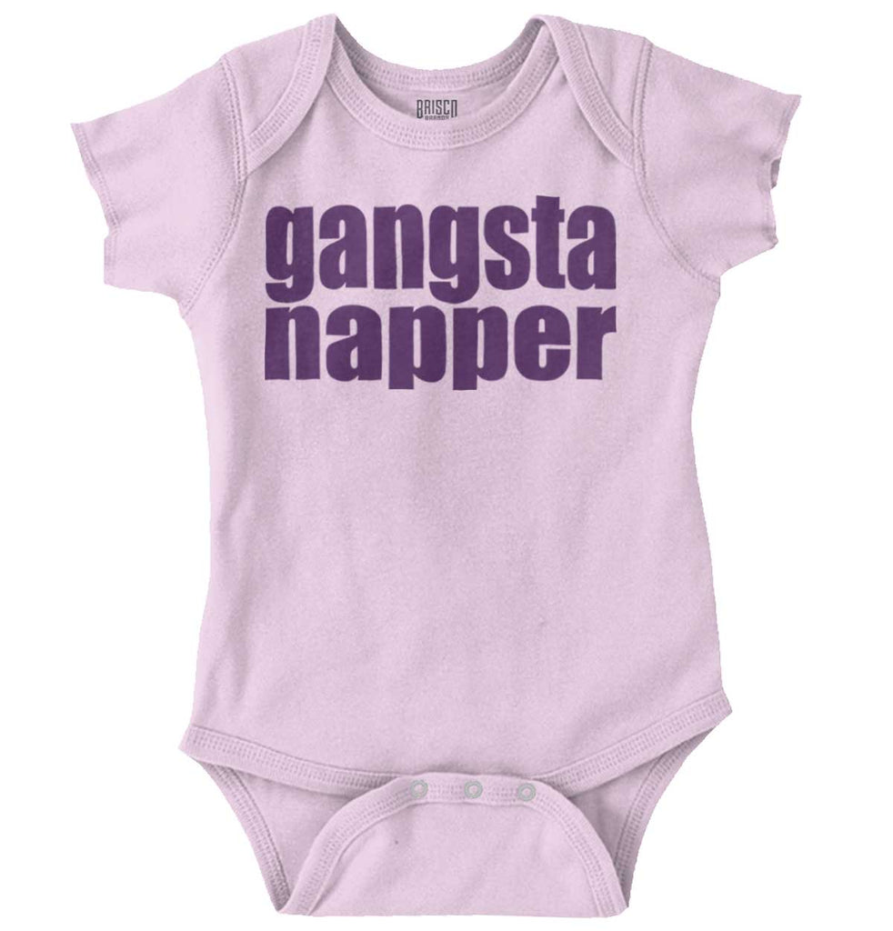 Gangsta Napper Romper Bodysuit-Direct To Garment Print-Brisco Baby