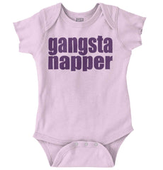 Gangsta Napper Romper Bodysuit-Direct To Garment Print-Brisco Baby