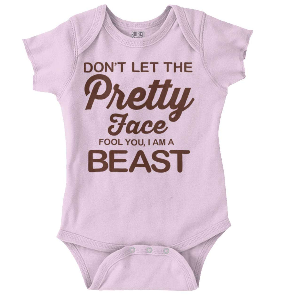 Pretty Face Romper Bodysuit-Direct To Garment Print-Brisco Baby