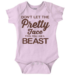 Pretty Face Romper Bodysuit-Direct To Garment Print-Brisco Baby