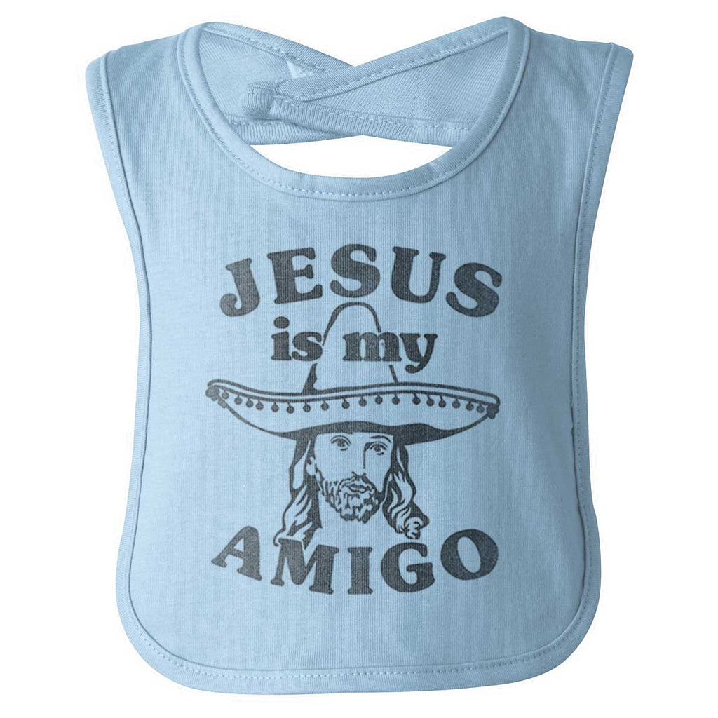 Amigo Jesus Infant Baby Bib-Direct To Garment Print-Brisco Baby