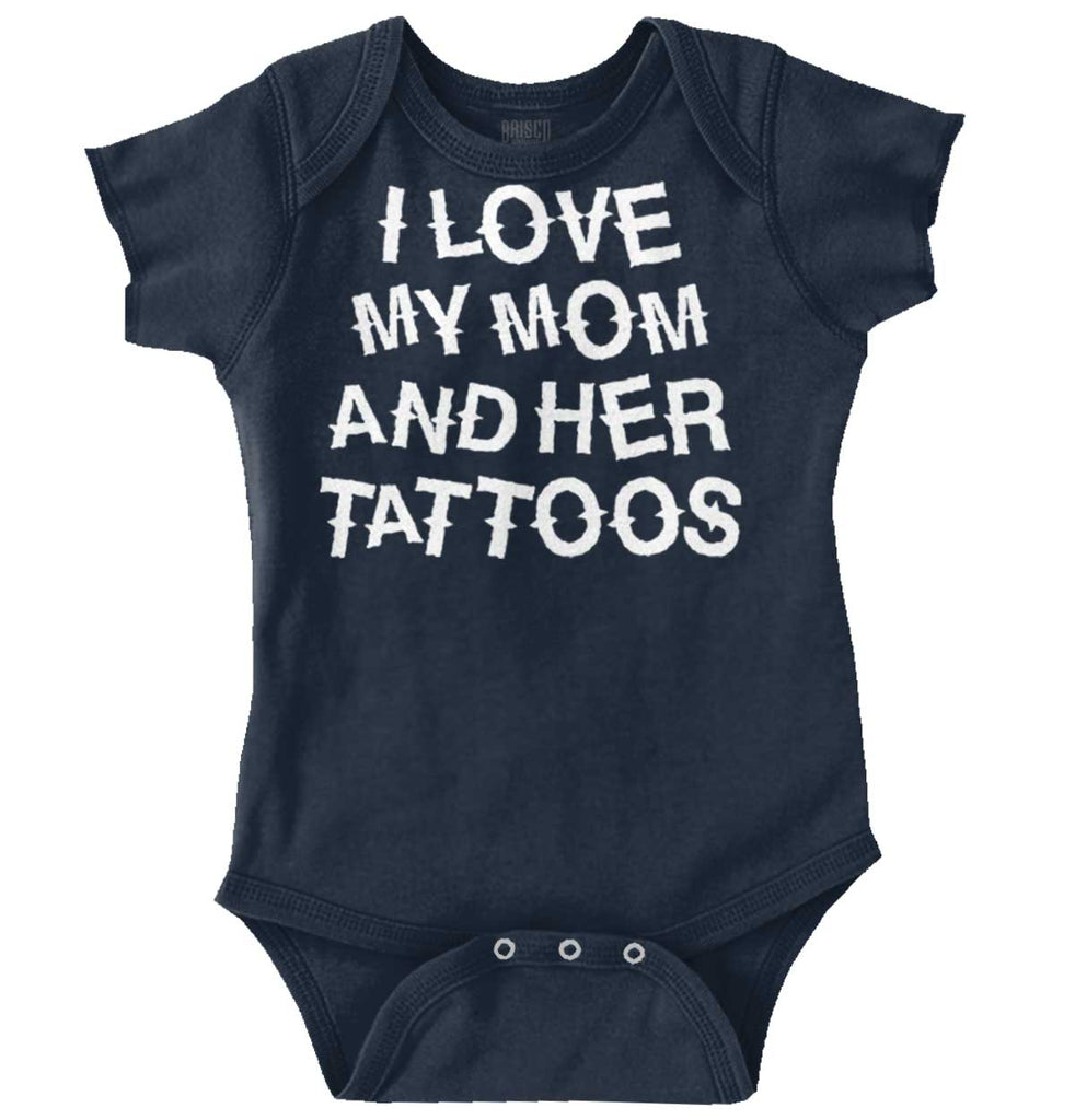 Mom's Tattoos Romper Bodysuit-Direct To Garment Print-Brisco Baby