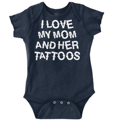 Mom's Tattoos Romper Bodysuit-Direct To Garment Print-Brisco Baby