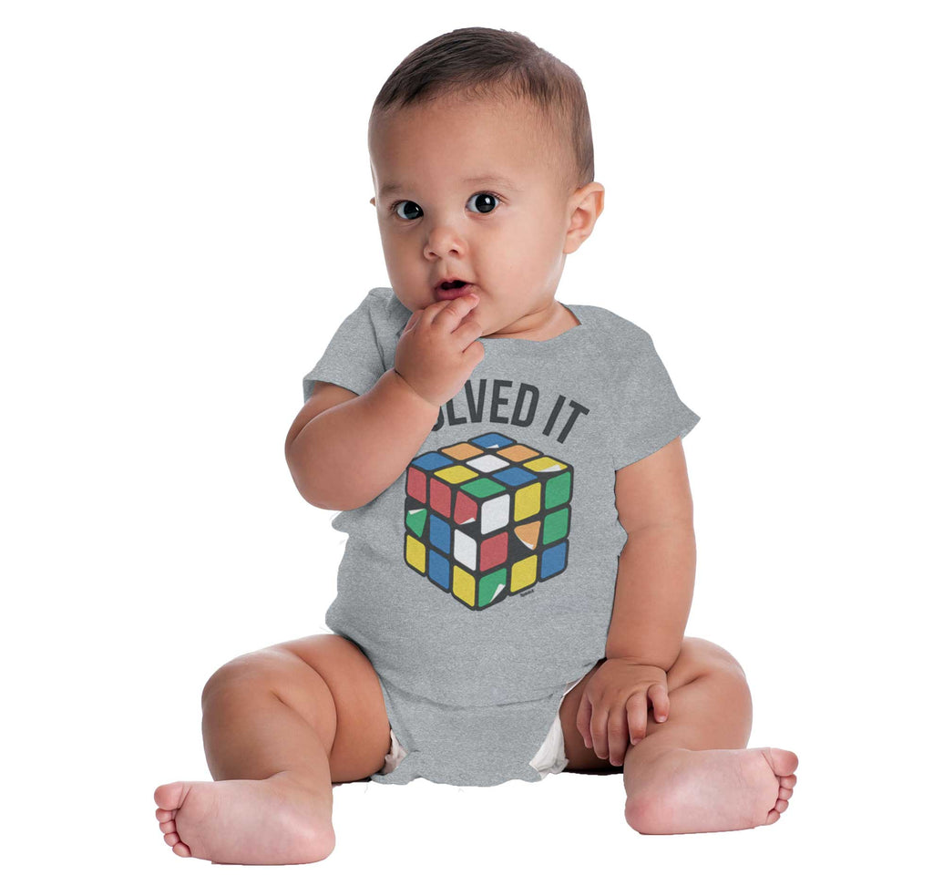 Rubik's Stickers Romper Bodysuit-Direct To Garment Print-Brisco Baby