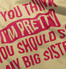 Pretty Big Sister Romper Bodysuit-Direct To Garment Print-Brisco Baby