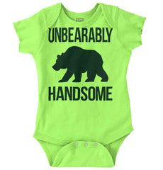 Unbearably Handsome Romper Bodysuit-Direct To Garment Print-Brisco Baby