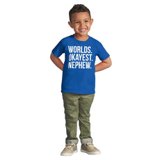 Worlds Okayest Nephew Infant Toddler T Shirt-Direct To Garment Print-Brisco Baby