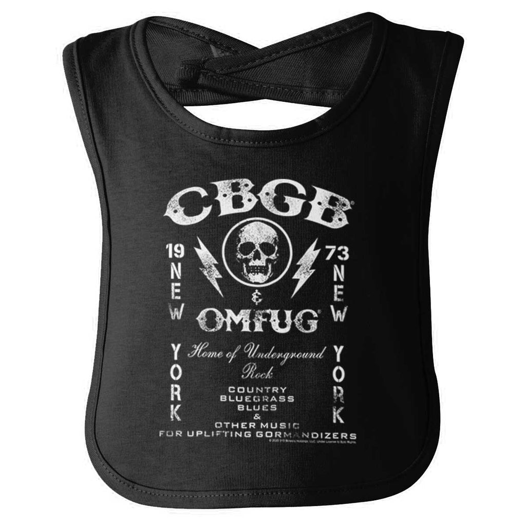 CBGB Bluegrass Infant Baby Bib-Direct To Garment Print-Brisco Baby