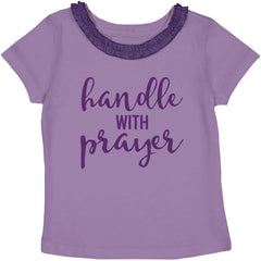 Prayer Care Toddler Ruffled Trim T-Shirt-Direct To Garment Print-Brisco Baby