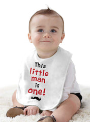 This Little Man One Infant Baby Bib-Direct To Garment Print-Brisco Baby